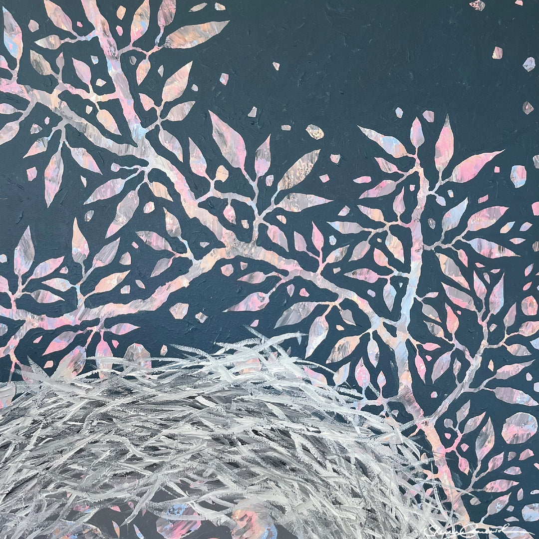 "Quail Nest"  Original Painting by Sherren Comensoli