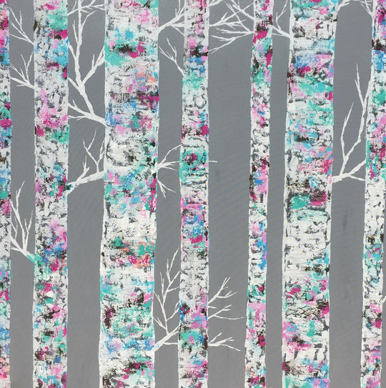 "Scandi Birches" Original Painting by Artist Sherren Comensoli